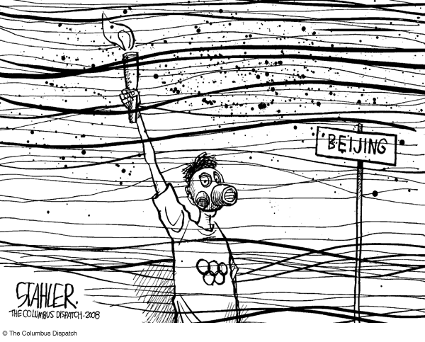Jeff Stahler political cartoon on China’s pollution